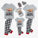 Family Matching Pajamas Exclusive Design My Spirit Animal Gray Short Long Pajamas Set