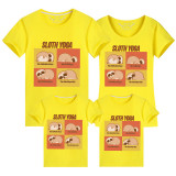 Family Matching Clothing Top Parent-kids Sloth Yoga Family T-shirts