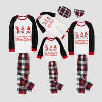 Christmas Matching Family Pajamas I'll Be Gnome For Christmas Plaids Pants Pajamas Set