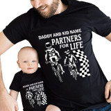 Father's Day Matching Clothing Top Father-kids Name Custom Partners For Life Family T-shirts