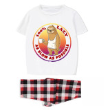 Family Matching Pajamas Exclusive Design 100% Lazy As Slow As Possible White Short Long Pajamas Set