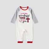 Christmas Matching Family Pajamas It's The Most Wonderful Time of The Year Crosses White Top Pajamas Set