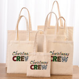 Christmas Eco Friendly Christmas Crew Handle Canvas Tote Bag
