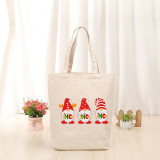 Christmas Eco Friendly HO HO HO Gnomies Handle Canvas Tote Bag