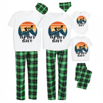 Family Matching Pajamas Exclusive Design Explore More Climbing Green Plaid Pants Pajamas Set