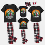 Family Matching Pajamas Exclusive Design Explore More Mountains Black Pajamas Set