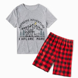 Family Matching Pajamas Exclusive Design Extreme Adventure Explore More White Short Pajamas Set