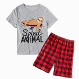 Family Matching Pajamas Exclusive Design My Spirit Animal White Short Pajamas Set