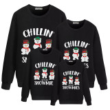 Family Matching Christmas Tops Exclusive Design Chillin iwth Three Snowmies Family Christmas Sweatshirt