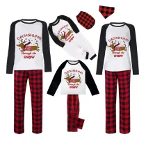 Christmas Matching Family Pajamas Dachshund Through The Snow Long Sleeve Pajamas Set