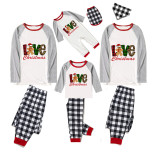Christmas Matching Family Pajamas Love Gingerbread Christmas White Top Pajamas Set