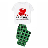 Family Matching Pajamas Exclusive Design Family Name Custom Green Plaid Pants Pajamas Set