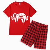 Family Matching Pajamas Exclusive Design Sloth Red Short Pajamas Set