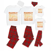 Family Matching Pajamas Exclusive Design Family Where Life Begins And Love Never Ends White Short Long Pajamas Set