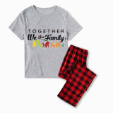 Family Matching Pajamas Exclusive Design Together We Are Family Gray Short Long Pajamas Set