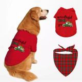 Christmas Design It is the Most Wonderful Tome of the Year Christmas Dog Cloth with Scarf
