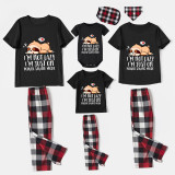 Family Matching Pajamas Exclusive Design I'm Not Lazy I'm Just On Power Saving Mode Black Pajamas Set