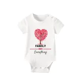 Family Matching Pajamas Exclusive Design Family Over Everthing Tree White Short Pajamas Set