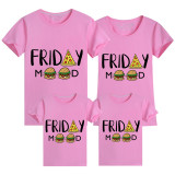 Family Matching Clothing Top Parent-kids Friday Mood Hamburgers Family T-shirts