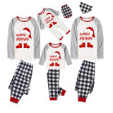 Christmas Matching Family Pajamas Red Hat Santa Squad White Top Pajamas Set