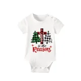 Christmas Matching Family Pajamas Jesus Crosses Tree White Short Pajamas Set