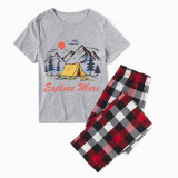 Family Matching Pajamas Exclusive Design Explore More Camping Gray Short Long Pajamas Set
