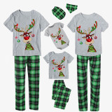Christmas Matching Family Pajamas Funny Hanging Ornaments Antler Short Pajamas Set