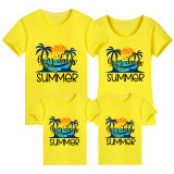 Family Matching Clothing Top Parent-kids Lazy Days Of Summer Family T-shirts