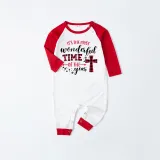 Christmas Matching Family Pajamas It's The Most Wonderful Time of The Year Crosses White Top Pajamas Set