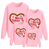 Family Matching Christmas Tops Exclusive Design 2023 Heart Merry Christmas Family Christmas Sweatshirt
