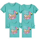 Family Matching Clothing Top Parent-kids Take It Easy Sloth Family T-shirts