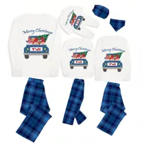 Christmas Matching Family Pajamas Merry Cristmas Y'll Gnomies Car White Tops Pajamas Set