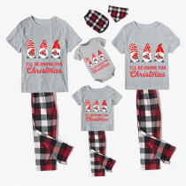Christmas Matching Family Pajamas I'll Be Gnome For Christmas Gray Short Pajamas Set