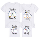 Family Matching Clothing Top Parent-kids Together We Are Family Penguin Family T-shirts