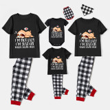 Family Matching Pajamas Exclusive Design I'm Not Lazy I'm Just On Power Saving Mode Black Pajamas Set