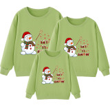Family Matching Christmas Tops Exclusive Design Let It Snow Snowman Family Christmas Sweatshirt