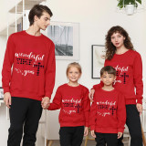 Family Matching Christmas Tops Exclusive Design It's The Most Wonderful Time Family Christmas Sweatshirt