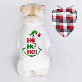Christmas Design HO HO HO Monster Christmas Dog Cloth with Scarf