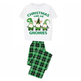 Christmas Matching Family Pajamas Christmas Gnomies White Short Pajamas Set