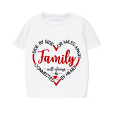 Family Matching Pajamas Exclusive Design Side By Side Or Miles Apart Family Will Always Be Connected By Heart White Short Long Pajamas Set