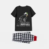 Christmas Matching Family Pajamas Funny Snowman How Snwflake Are Really Made Black Short Pajamas Set