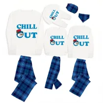 Christmas Matching Family Pajamas Chillin Out Snowman White Top Pajamas Set