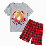 Family Matching Pajamas Exclusive Design 100% Lazy As Slow As Possible White Short Pajamas Set