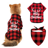 Christmas Design Antler Christmas Dog Cloth with Scarf