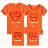 Family Matching Clothing Top Parent-kids Love Heart Family T-shirts