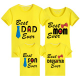 Family Matching Clothing Top Parent-kids Best One Ever Family T-shirts