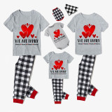 Family Matching Pajamas Exclusive Design Family Name Custom Gray Short Long Pajamas Set