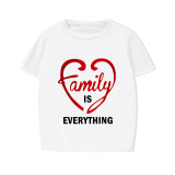 Family Matching Pajamas Exclusive Design Love Heart White Short Pajamas Set