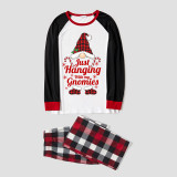 Christmas Matching Family Pajamas Plaids Hat Hanging with My Gnomies Plaids Pants Pajamas Set