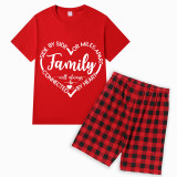 Family Matching Pajamas Exclusive Design Side By Side Or Miles Apart Family Will Always Be Connected By HeartvRed Short Pajamas Set